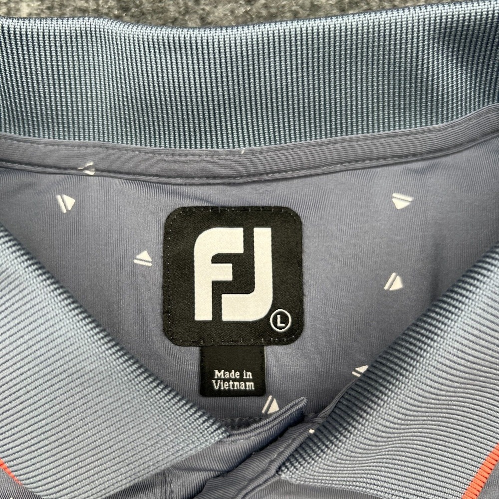 Footjoy Shirt Mens L Gray Push Play Print Golf Performance Stretch Casual - Picture 3 of 8